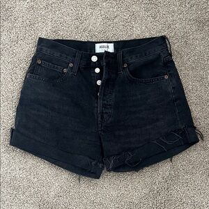 Agolde Women's Parker Denim Jean Shorts Black Size 26
